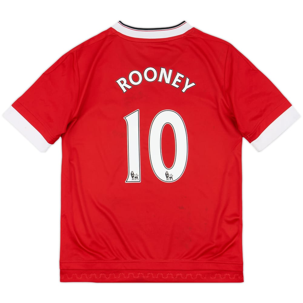 2015-16 Manchester United Home Shirt Rooney #10 - 7/10 - (M.Boys)