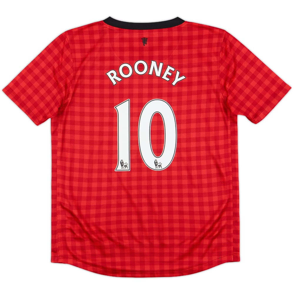 2012-13 Manchester United Home Shirt Rooney #10 - 9/10 - (M.Boys)