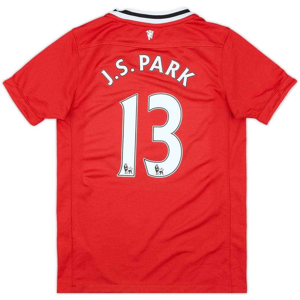 2011-12 Manchester United Home Shirt J.S.Park #13 - 8/10 - (S.Boys)