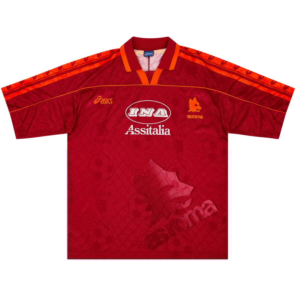 1995-96 Roma Home Shirt - 8/10 - (XL)