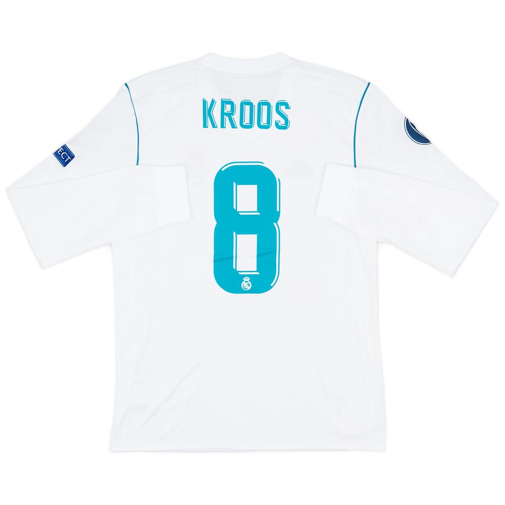 2017-18 Real Madrid Home L/S Shirt Kroos #8 (M)