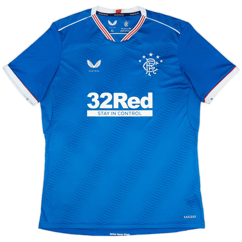 2020-21 Rangers Home Shirt - 9/10 - (XL)