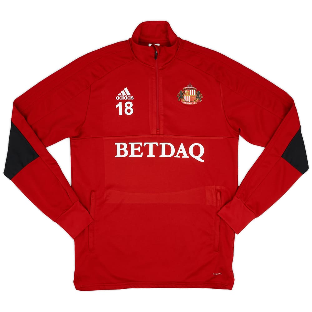 2017-18 Sunderland Player Issue adidas 1/4 Zip Track Jacket #18 - 7/10 - (M)