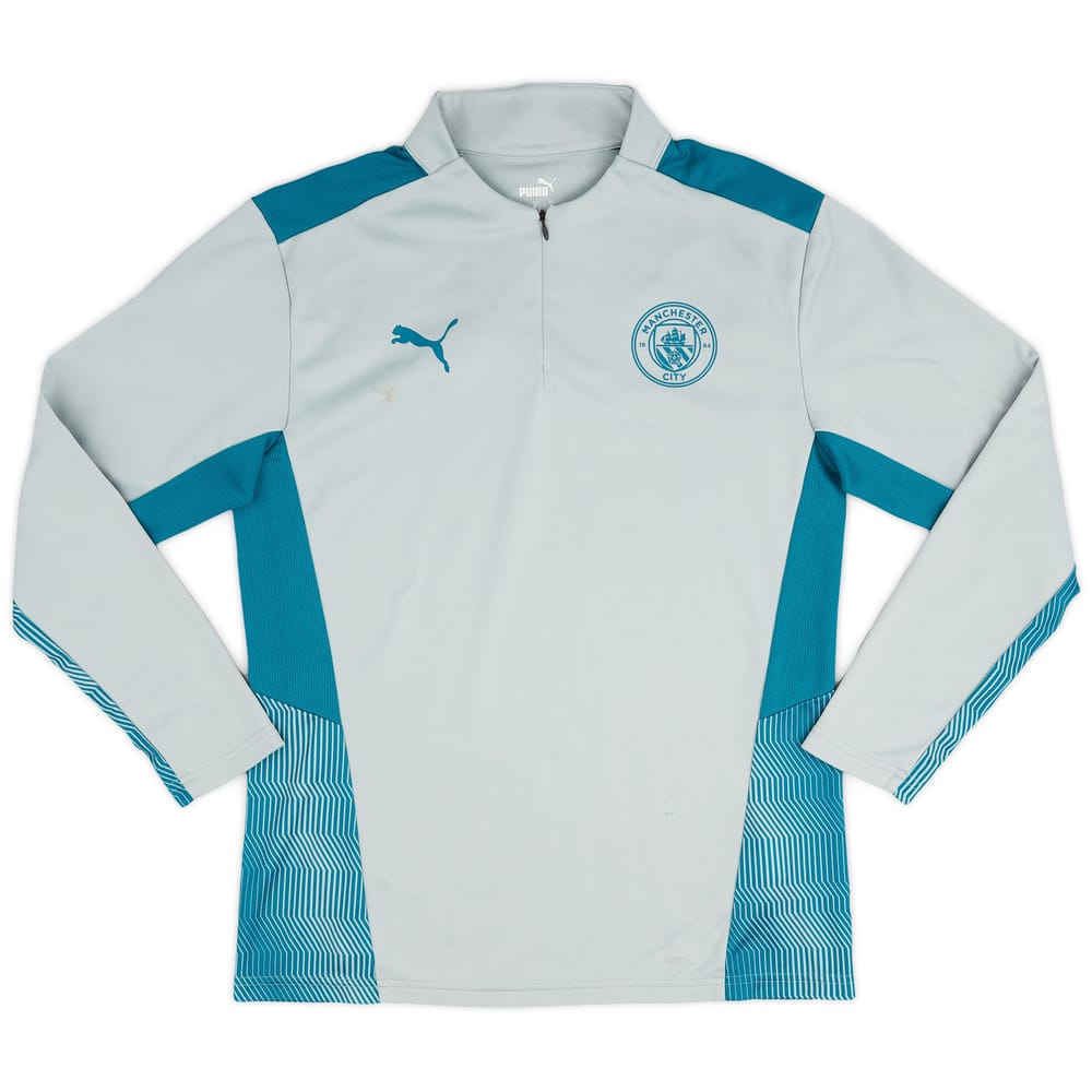 2021-22 Manchester City Puma 1/4 Zip Training Top - 6/10 - (M)