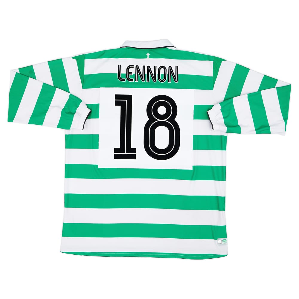 2004-05 Celtic Home L/S Shirt Lennon #18 - 6/10 - (XXL)