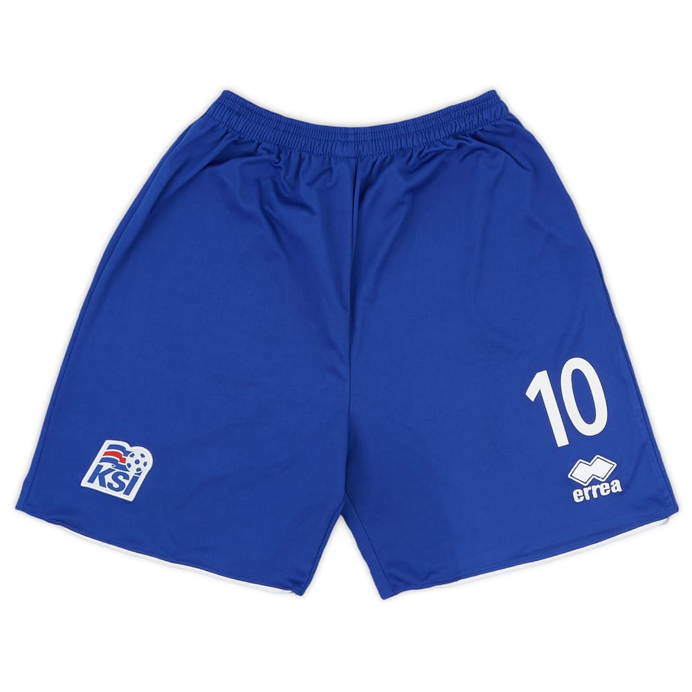 2014-15 Iceland Home Shorts #10 - 9/10 - (XL.Boys)