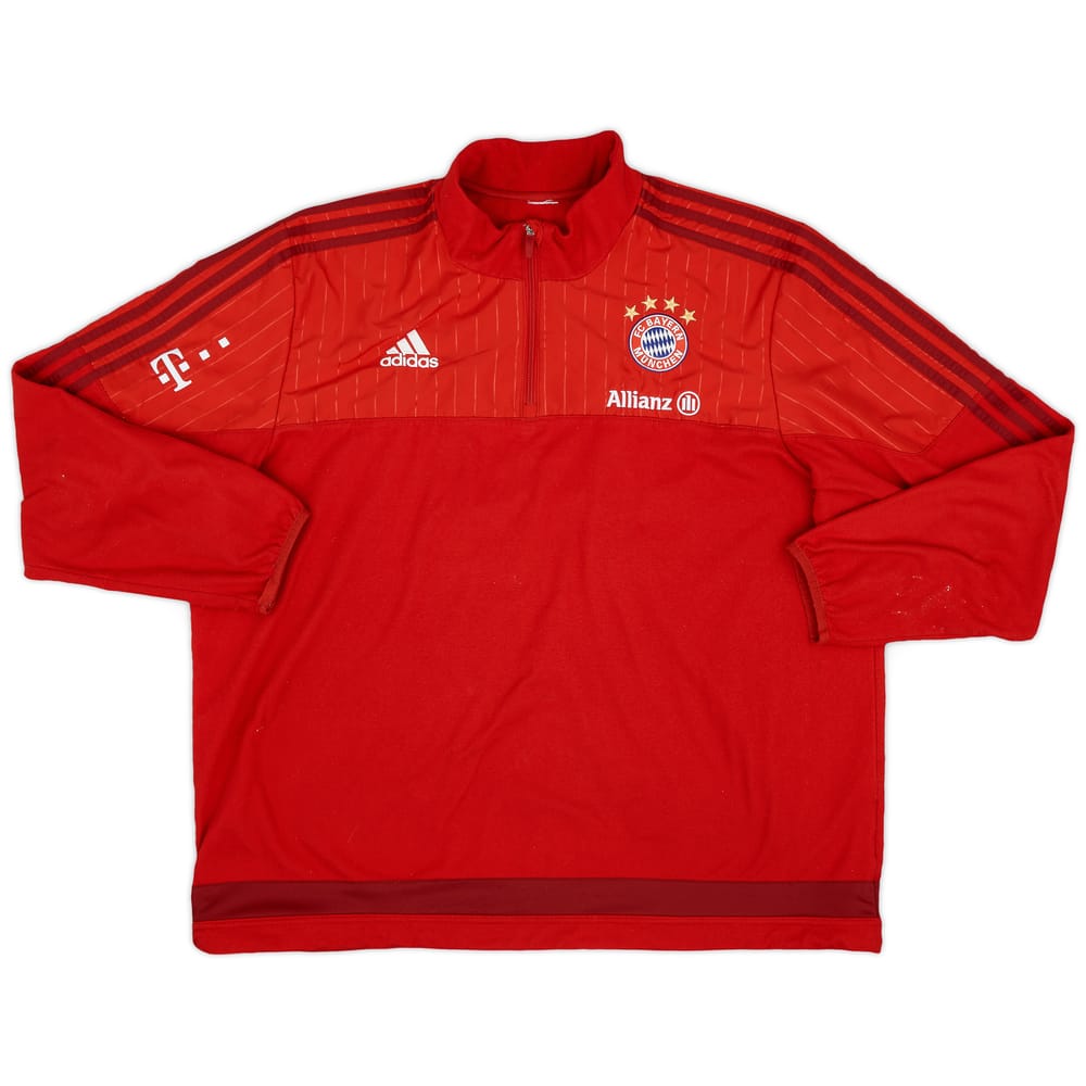 2015-16 Bayern Munich adidas 1/4 Zip Fleece Top - 9/10 - (XXL)