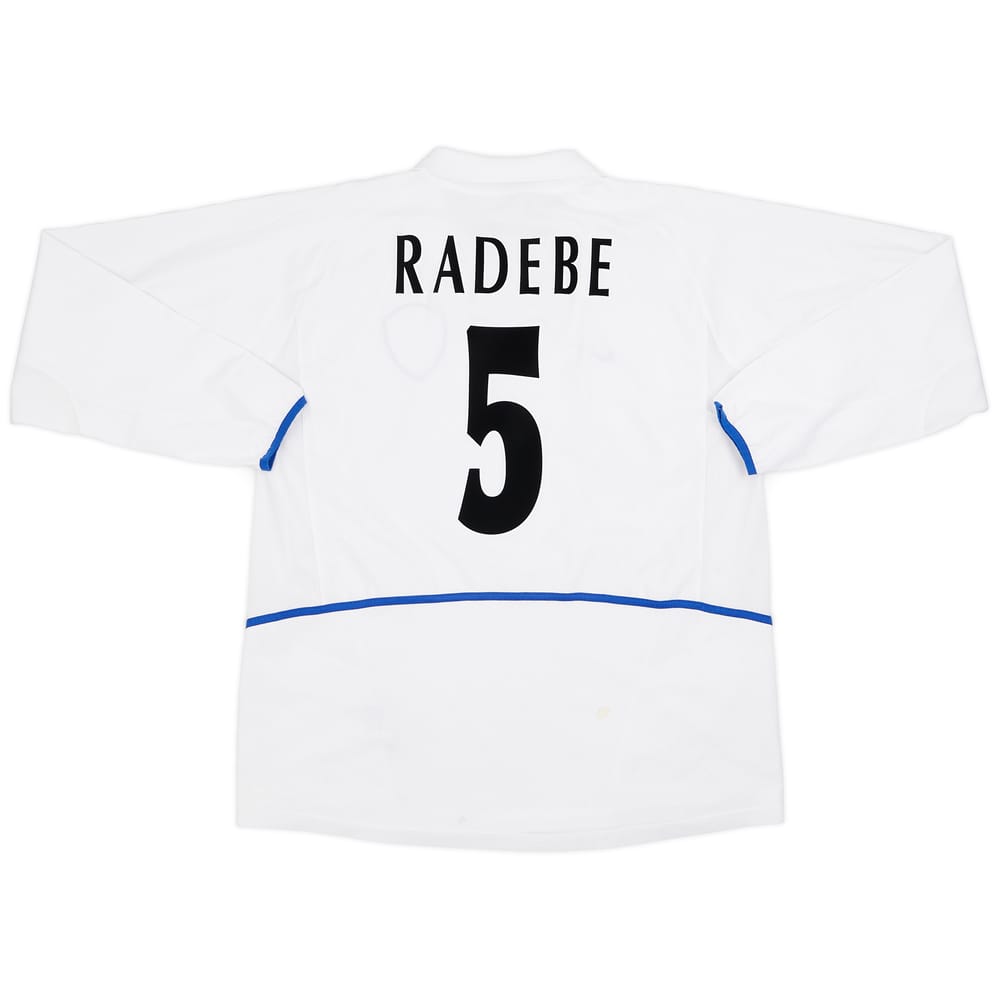 2002-03 Leeds United Home L/S Shirt Radebe #5 - 7/10 - (XL)