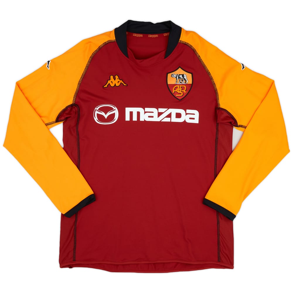 2002-03 Roma European Home L/S Shirt - 9/10 - (XXL)