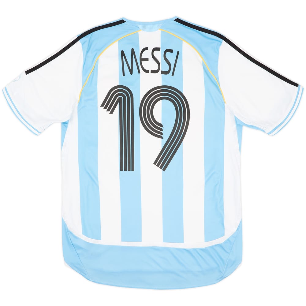 2005-07 Argentina Home Shirt Messi #19 - 8/10 - (M)