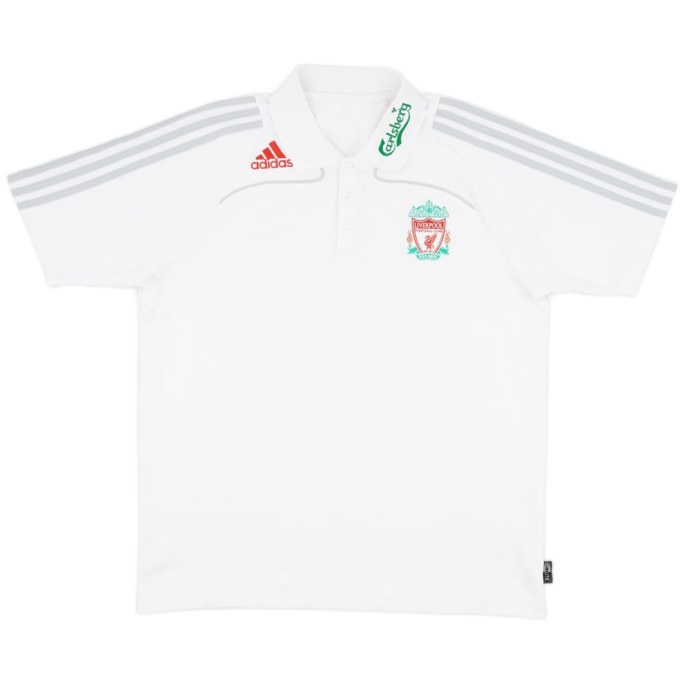 2008-09 Liverpool adidas Polo T-Shirt - 9/10 - (L)