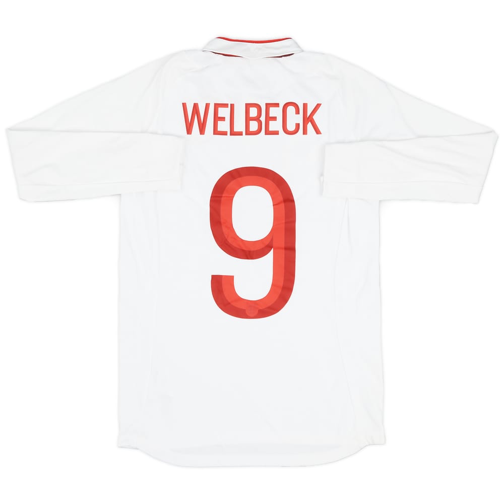2012-13 England Home L/S Shirt Welbeck #9 - 8/10 - (XL.Boys)