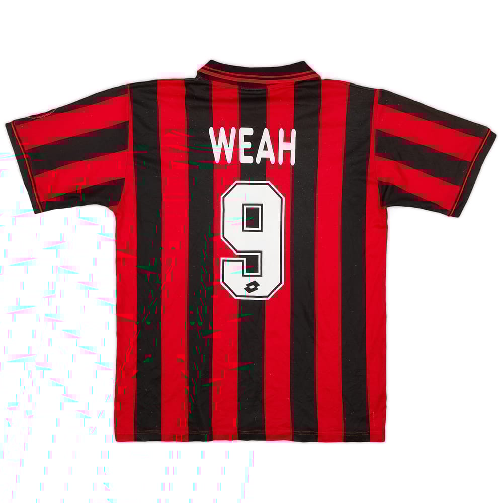1996-97 AC Milan Home Shirt Weah #9 - 7/10 - (L)