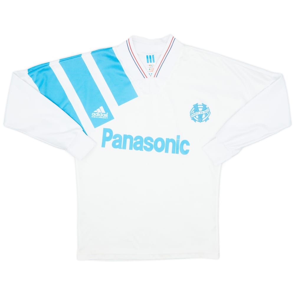 1991-92 Olympique Marseille Home L/S Shirt - 8/10 - (S)