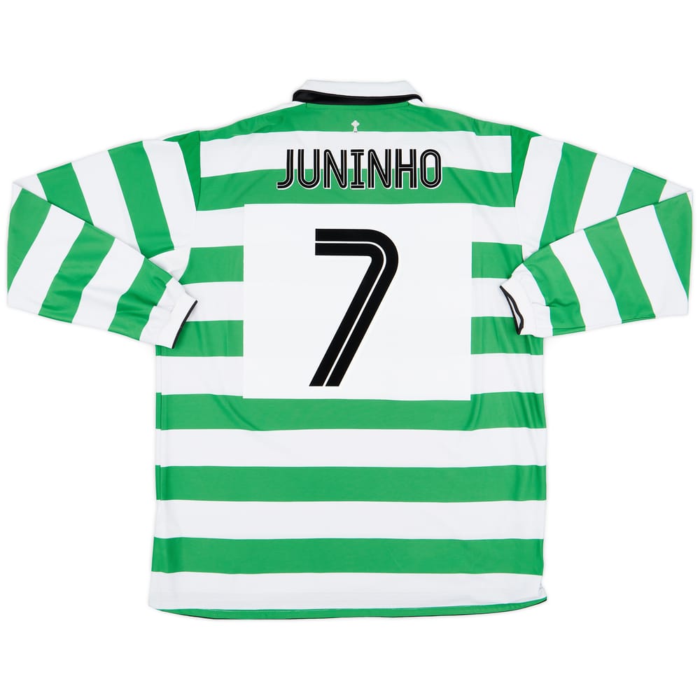 2004-05 Celtic Home L/S Shirt Juninho #7 - 8/10 - (XXL)