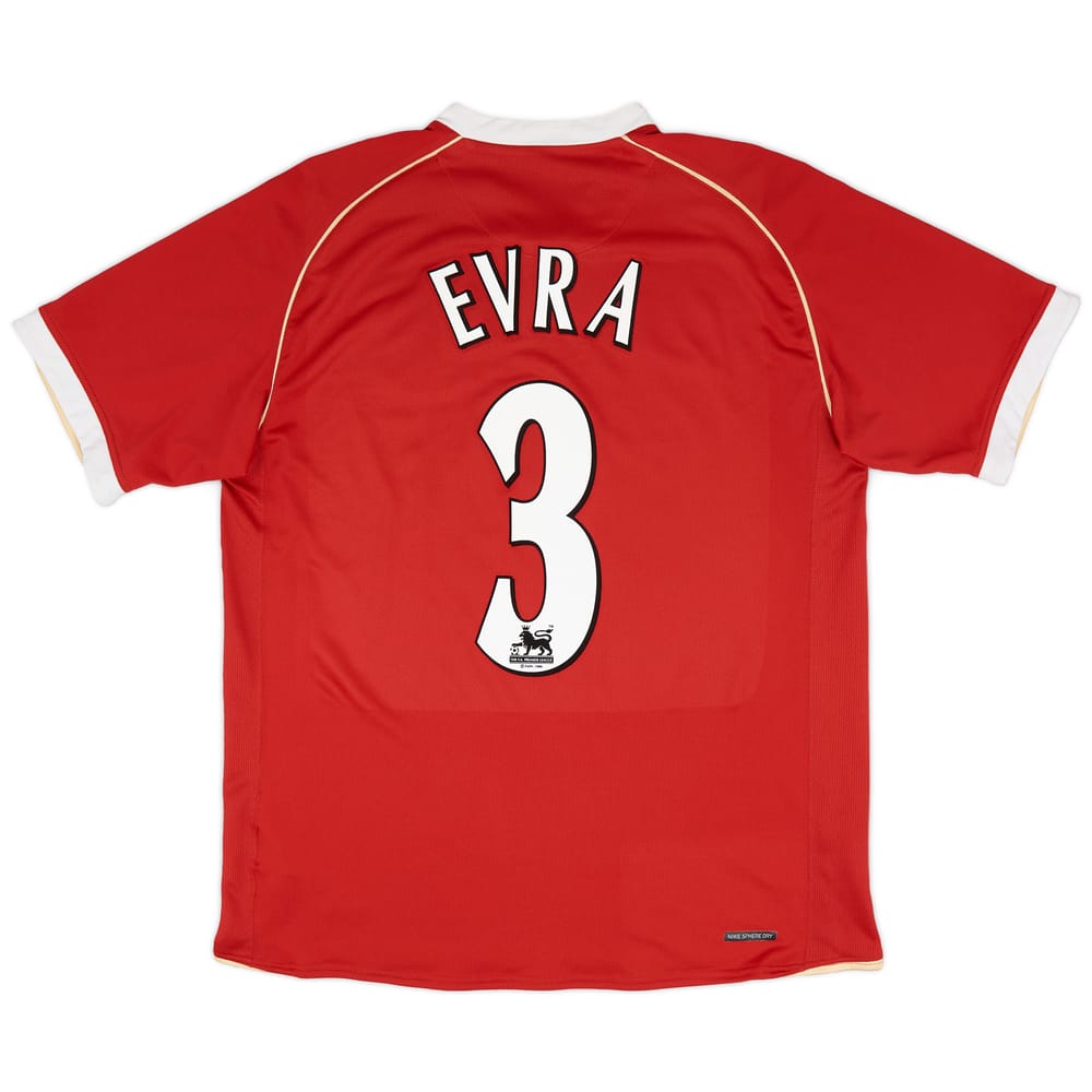 2006-07 Manchester United Home Shirt Evra #3 - 8/10 - (L)