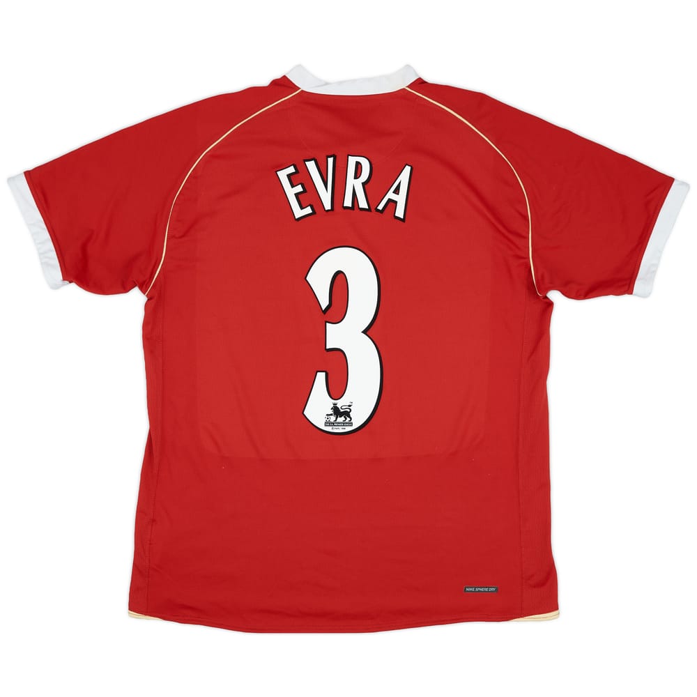 2006-07 Manchester United Home Shirt Evra #3 - 6/10 - (L)
