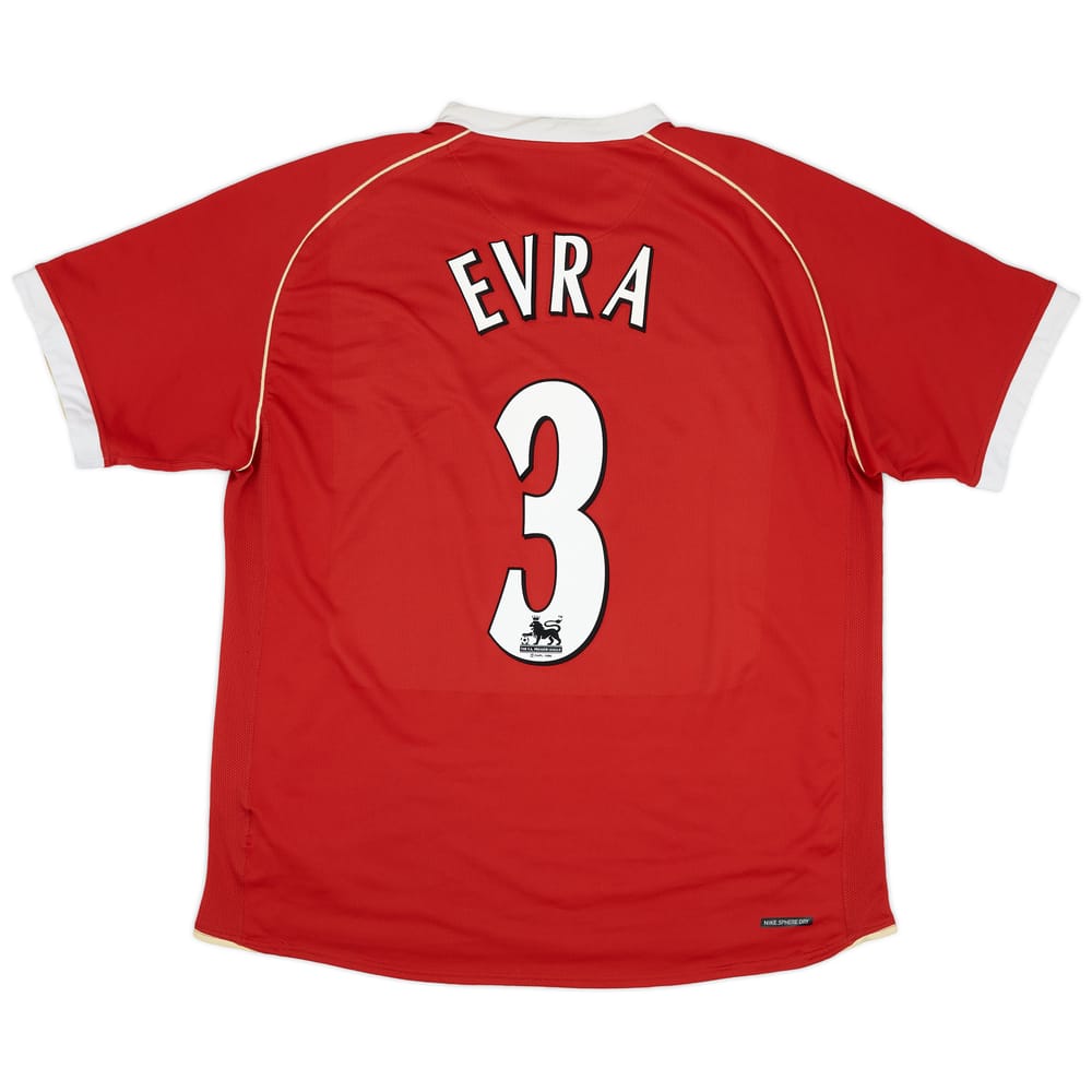 2006-07 Manchester United Home Shirt Evra #3 - 6/10 - (XL)
