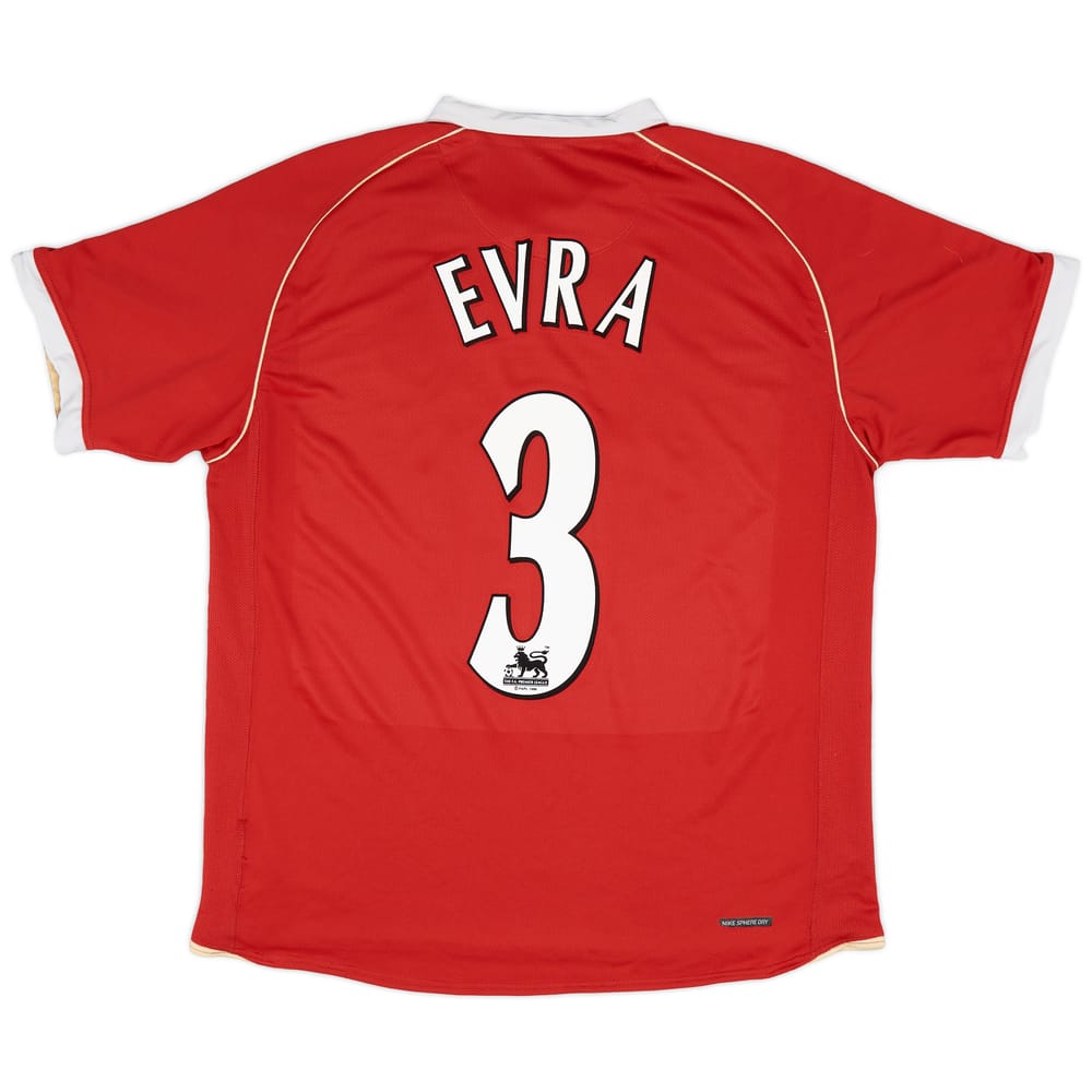 2006-07 Manchester United Home Shirt Evra #3 - 7/10 - (L)
