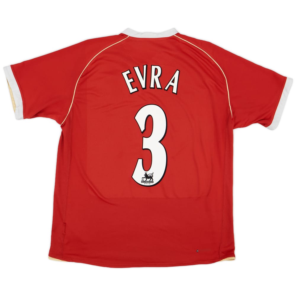2006-07 Manchester United Home Shirt Evra #3 - 7/10 - (L)
