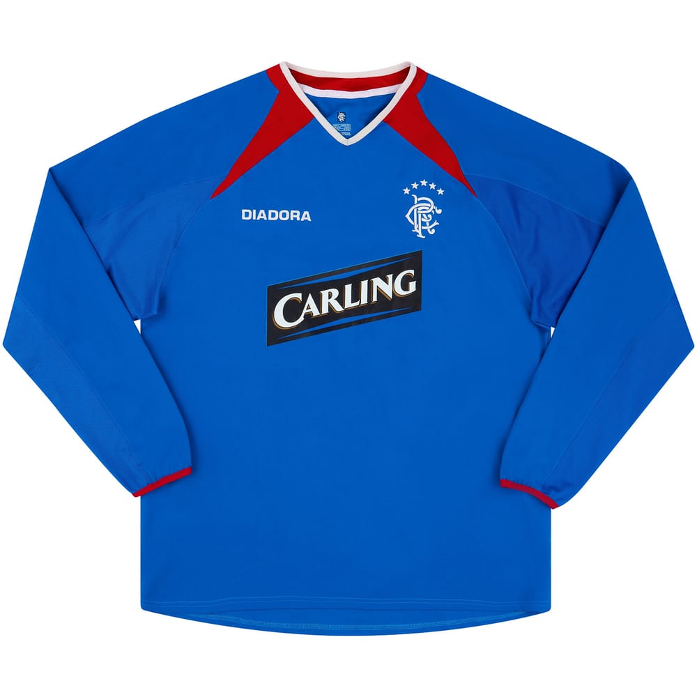 2003-05 Rangers Home L/S Shirt - 8/10 - (L)