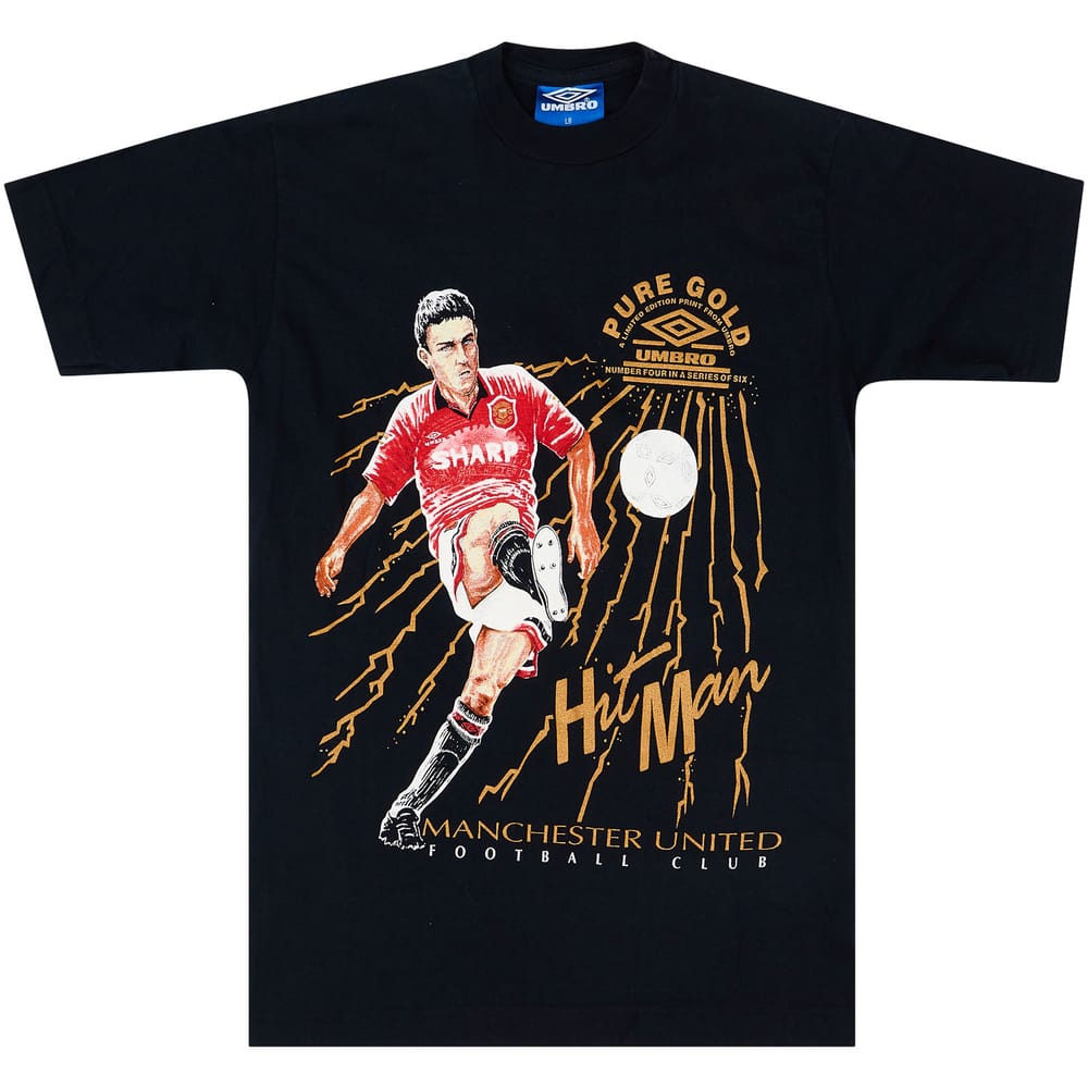 90s Manchester United Umbro Fan Tee Sharpe #5 - 6/10 - (L.Boys)