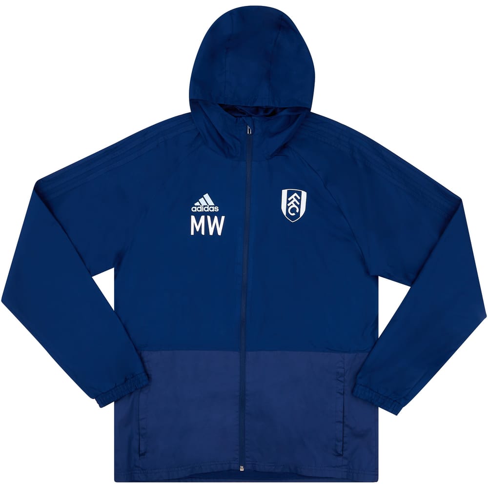 2018-19 Fulham adidas Staff Issue Hooded Rain Jacket MW - 8/10 - (M)