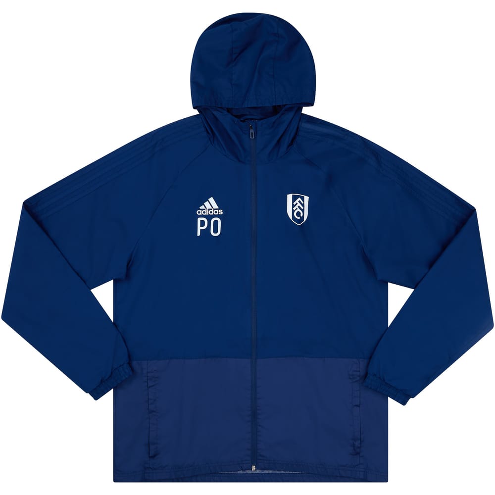 2018-19 Fulham adidas Staff Issue Hooded Rain Jacket PO - 9/10 - (L)