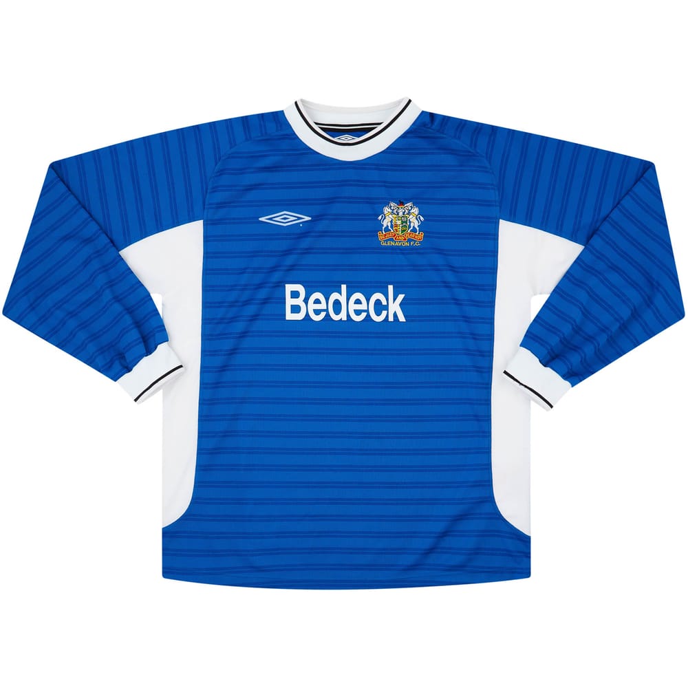 2001-02 Glenavon Home L/S Shirt - 8/10 - (XL)