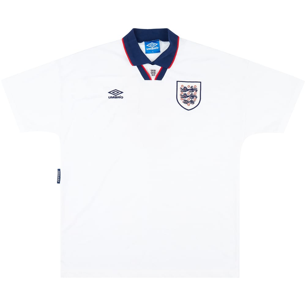 1993-95 England Home Shirt #9 - 9/10 - (XL)