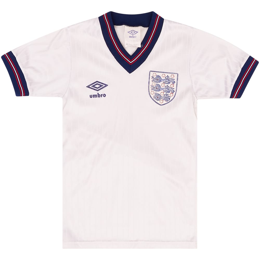 1986-88 England Home Shirt - 7/10 - (XS.Boys)