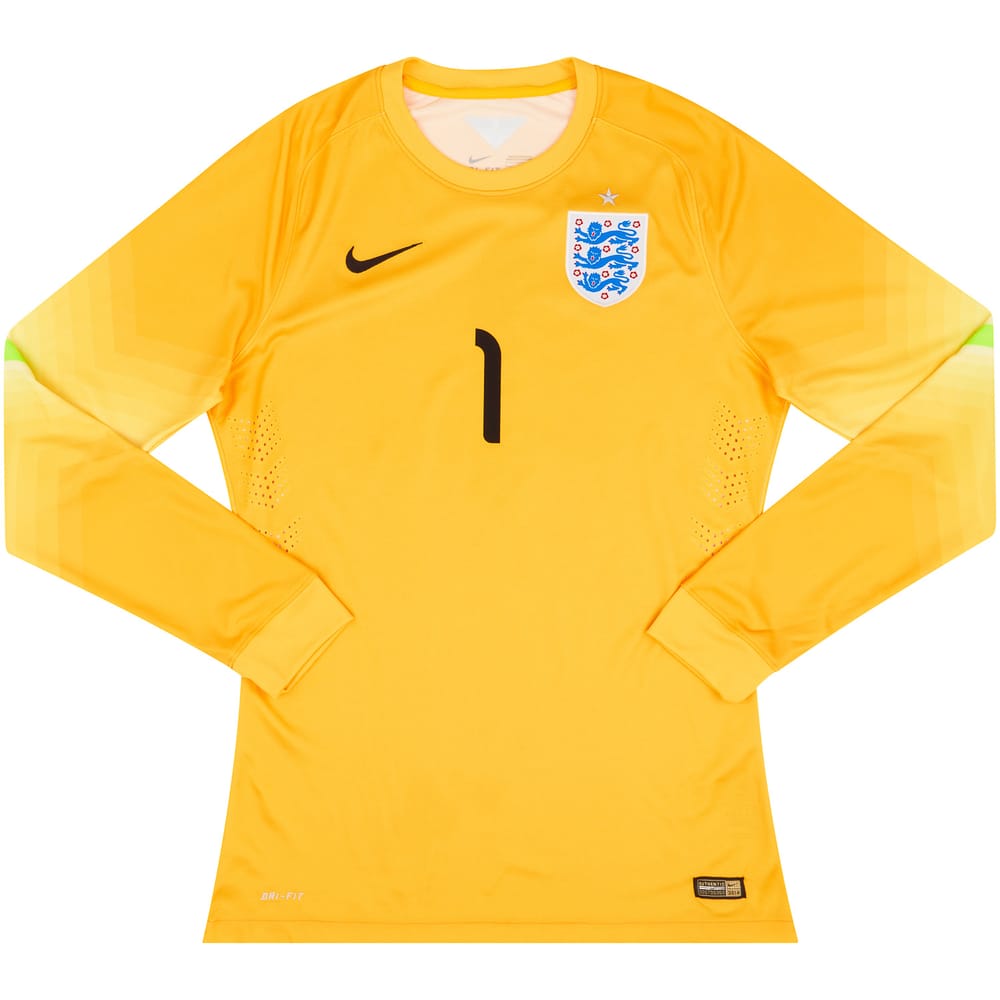 2014-15 England Player Issue GK Shirt #1 - 9/10 - (L)