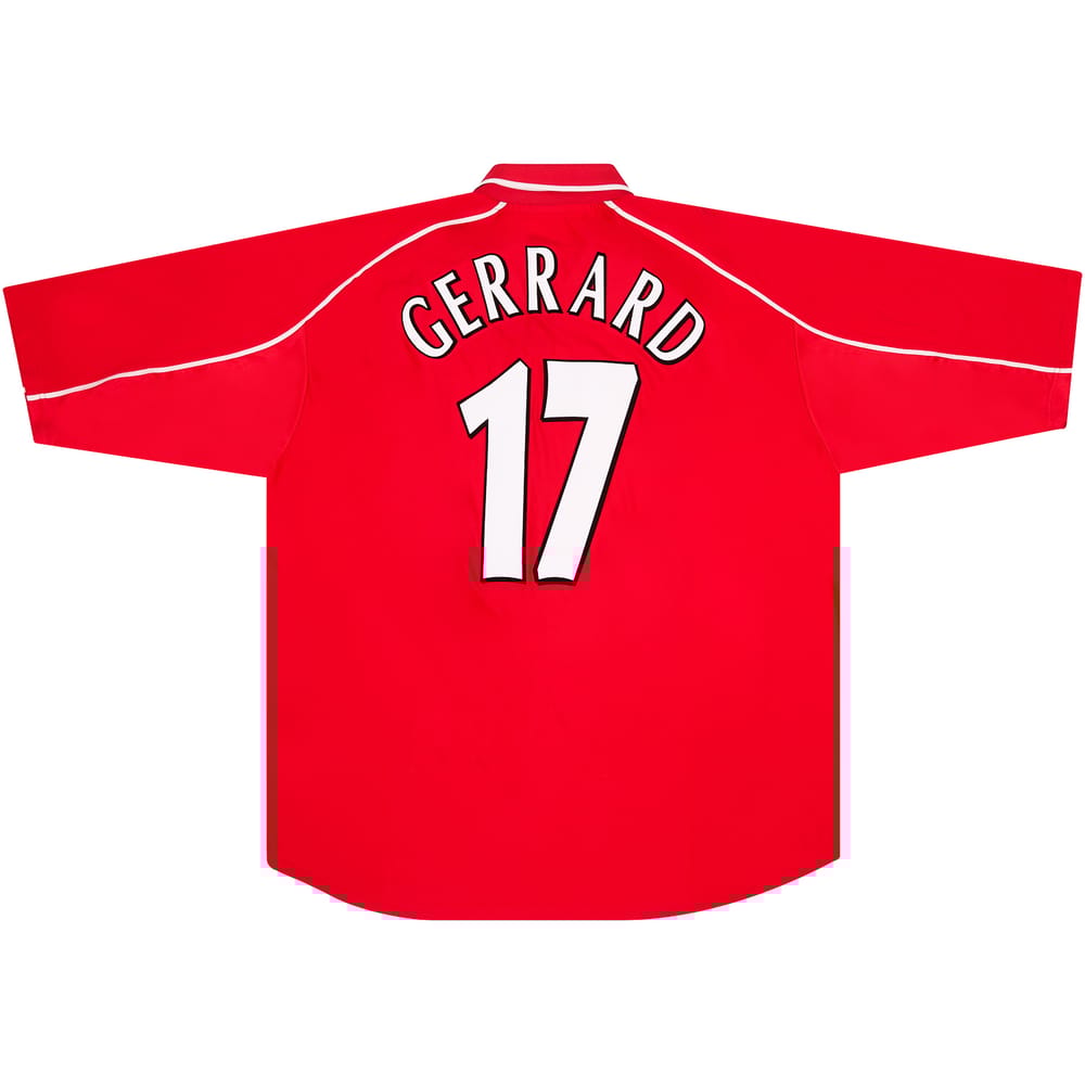 2000-02 Liverpool Home Shirt Gerrard #17 - Very Good 6/10 - (XXL)