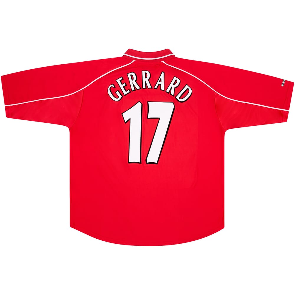 2000-02 Liverpool Home Shirt Gerrard #17 - Excellent 8/10 - (XL)