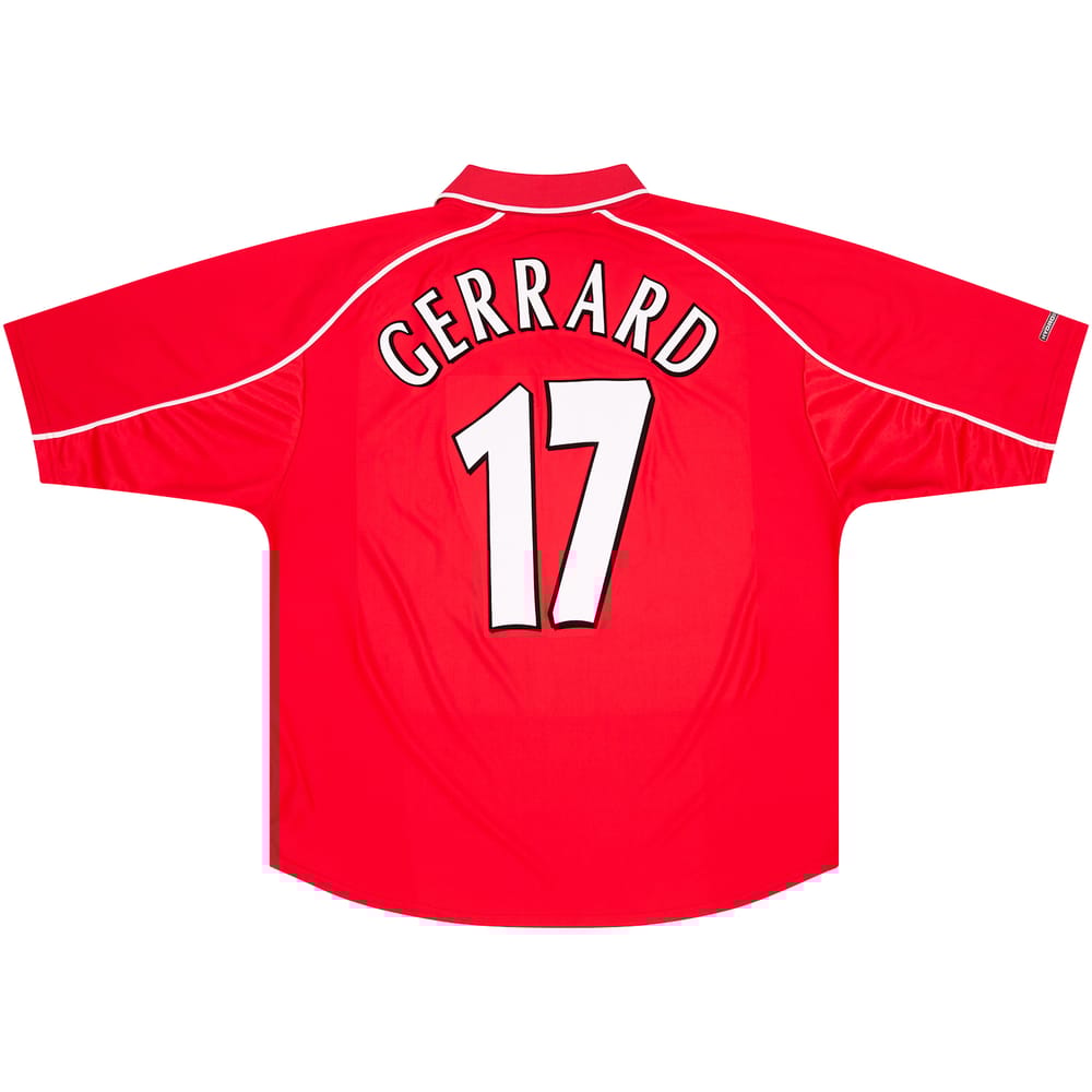 2000-02 Liverpool Home Shirt Gerrard #17 - Very Good 7/10 - (L)