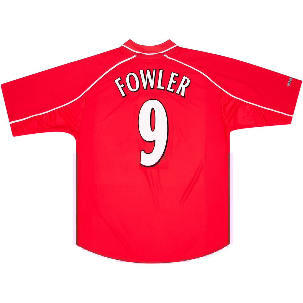 2000-01 Liverpool Home Shirt Fowler #9 - Excellent 9/10 - (L)