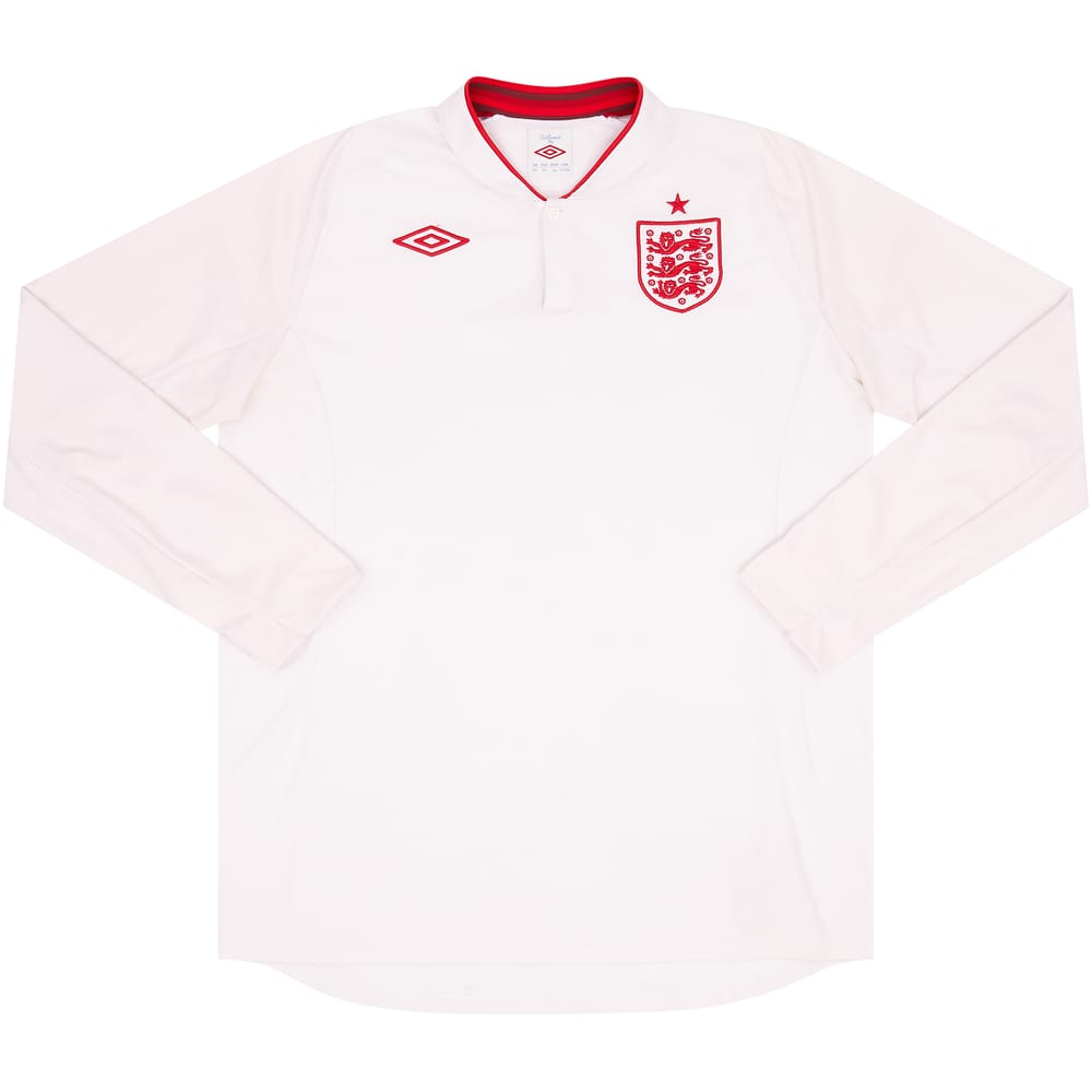 2012-13 England Home L/S Shirt - 7/10 - (L)