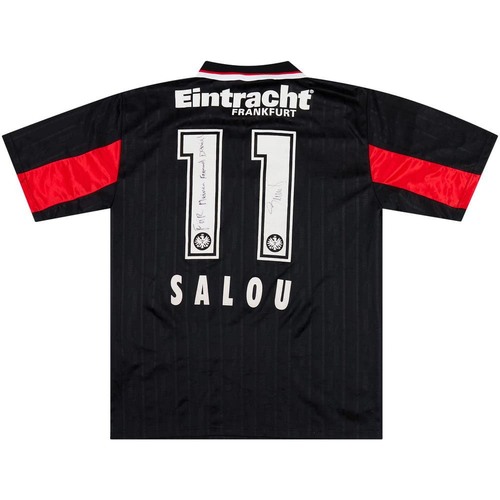 1998-00 Eintracht Frankfurt Signed Third Shirt Salou #11 - 9/10 - (S)
