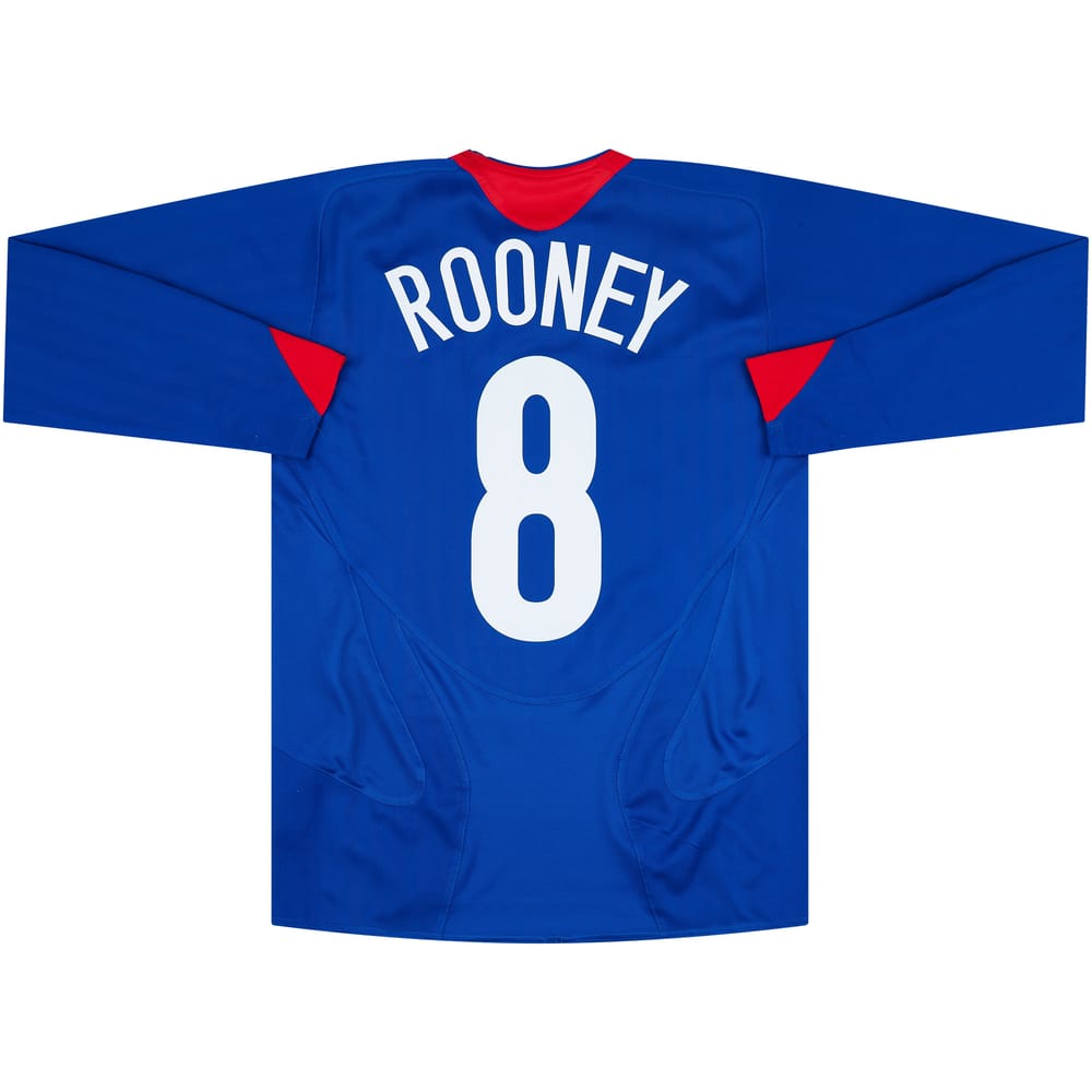 2005-06 Manchester United Away L/S Shirt Rooney #8 - 9/10 - (S)