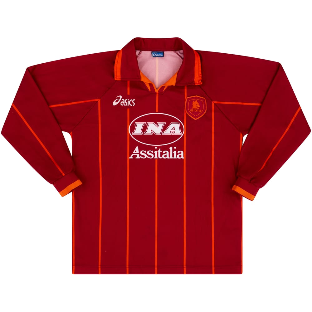1996-97 Roma Home L/S Shirt - 9/10 - (M)