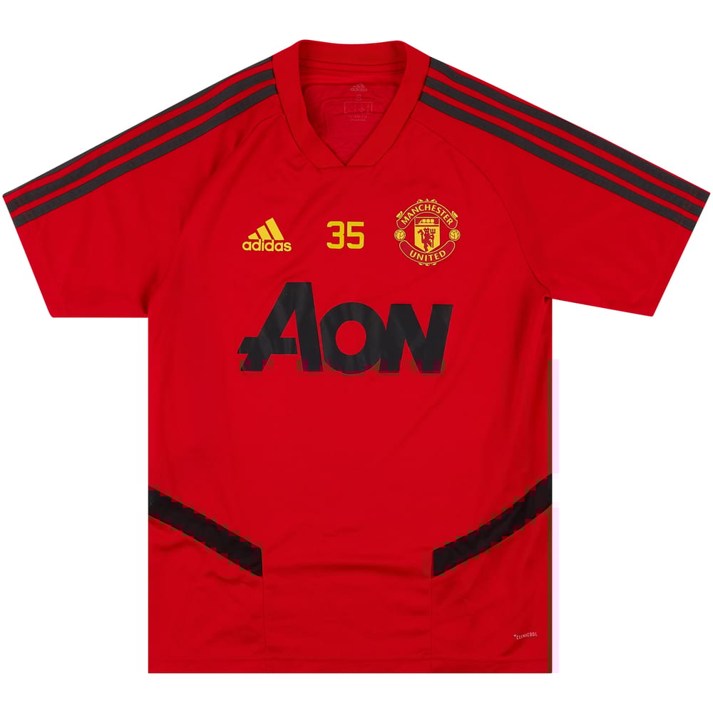 2019-20 Manchester United Player Issue adidas Training Shirt #35 - 8/10 - (S)