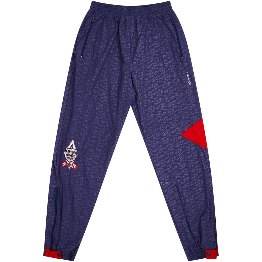 1990-92 England Umbro Track Bottoms - Excellent 8/10 - (M)