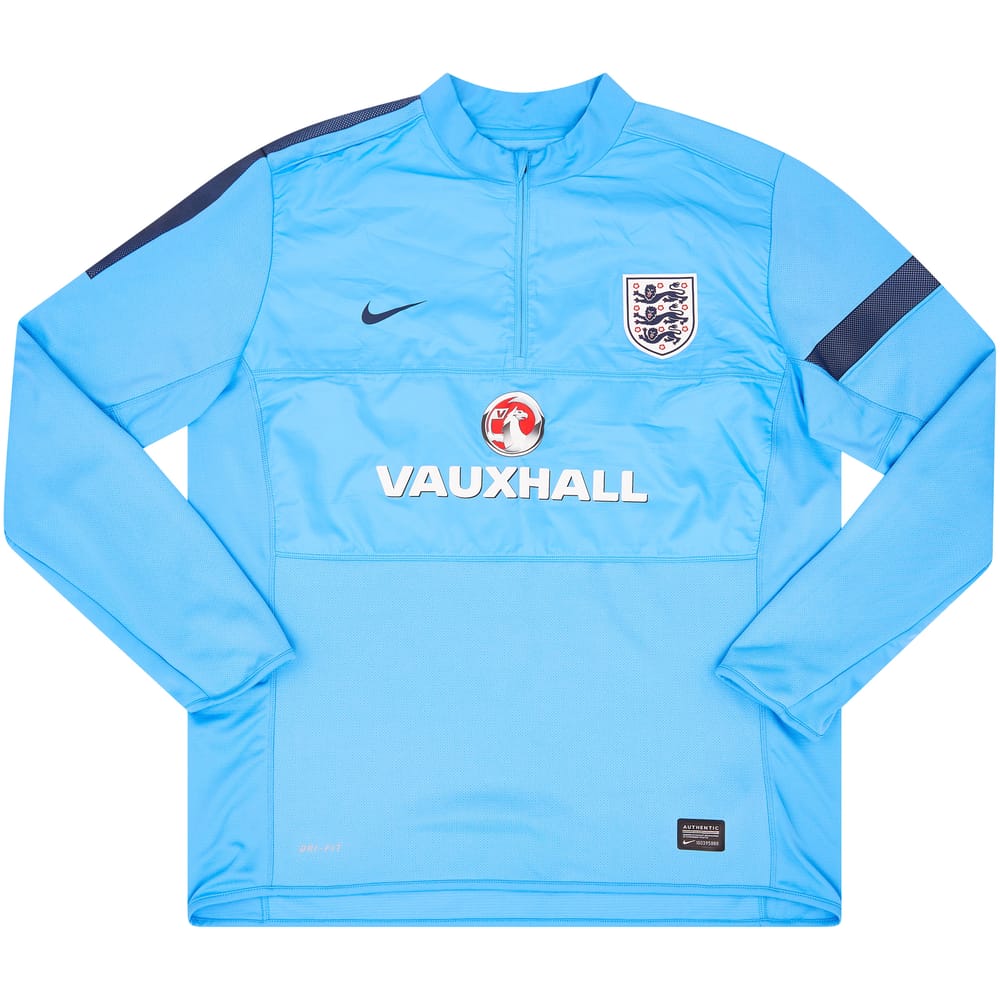 2013-14 England Nike 1/4 Zip Track Top - 9/10 - (XXL)