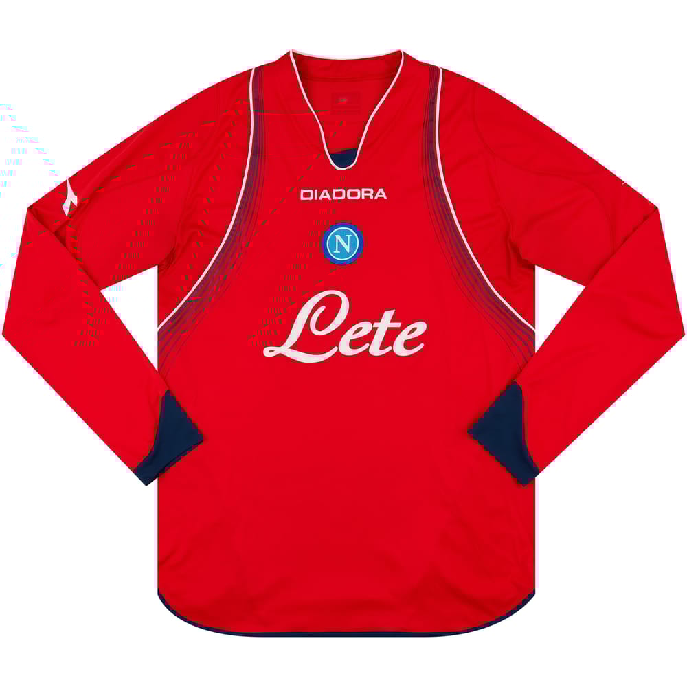2007-08 Napoli Away L/S Shirt - 8/10 - (XL)