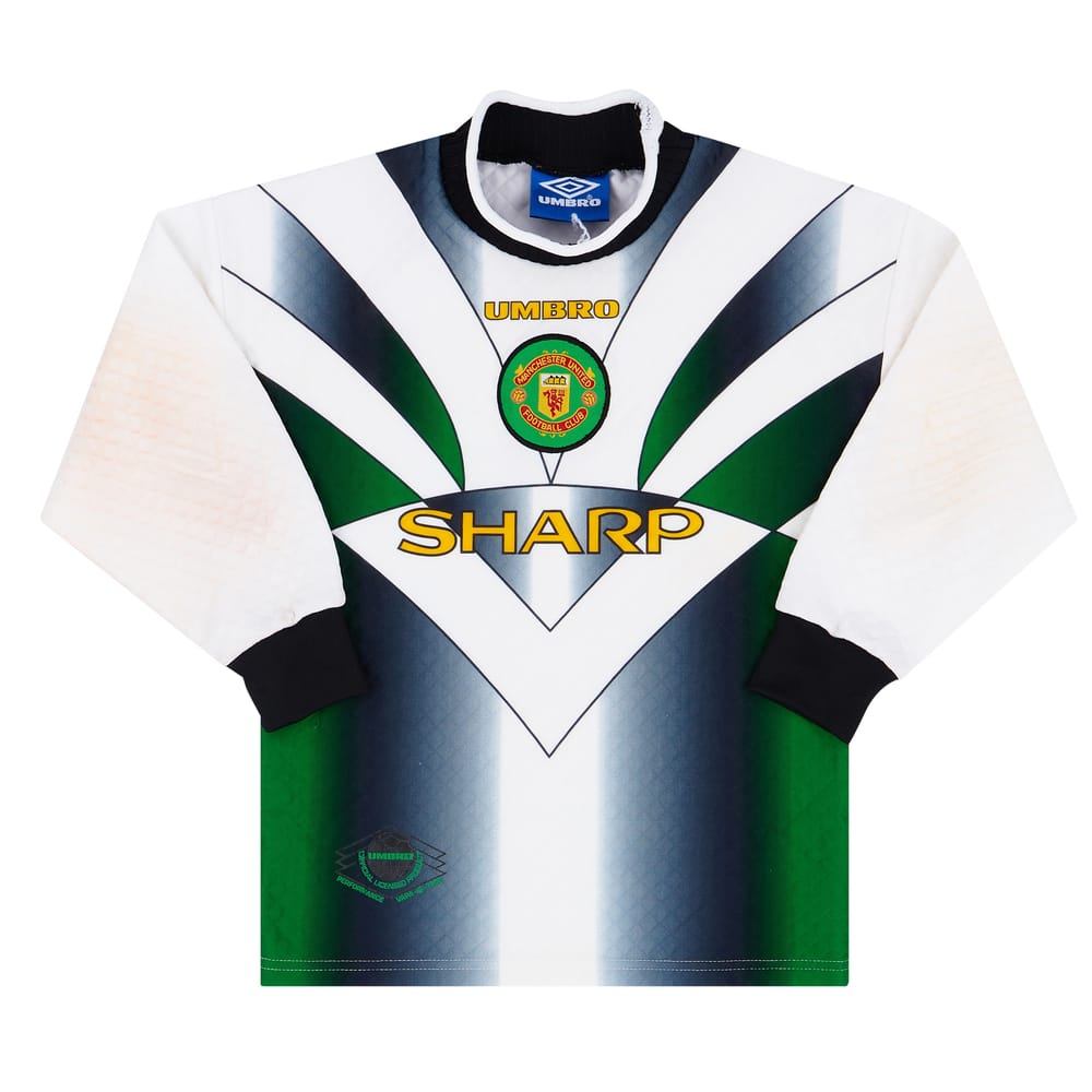1996-97 Manchester United White GK Shirt - 9/10 - (L.Boys)