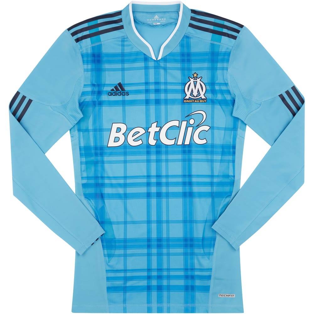2010-11 Olympique Marseille Player Issue TechFit Away L/S Shirt - 9/10 - (L)