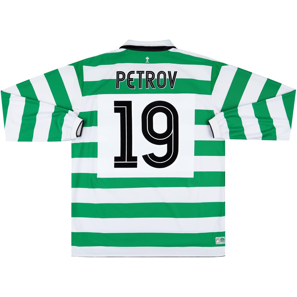 2004-05 Celtic Home L/S Shirt Petrov #19 - 8/10 - (XL)