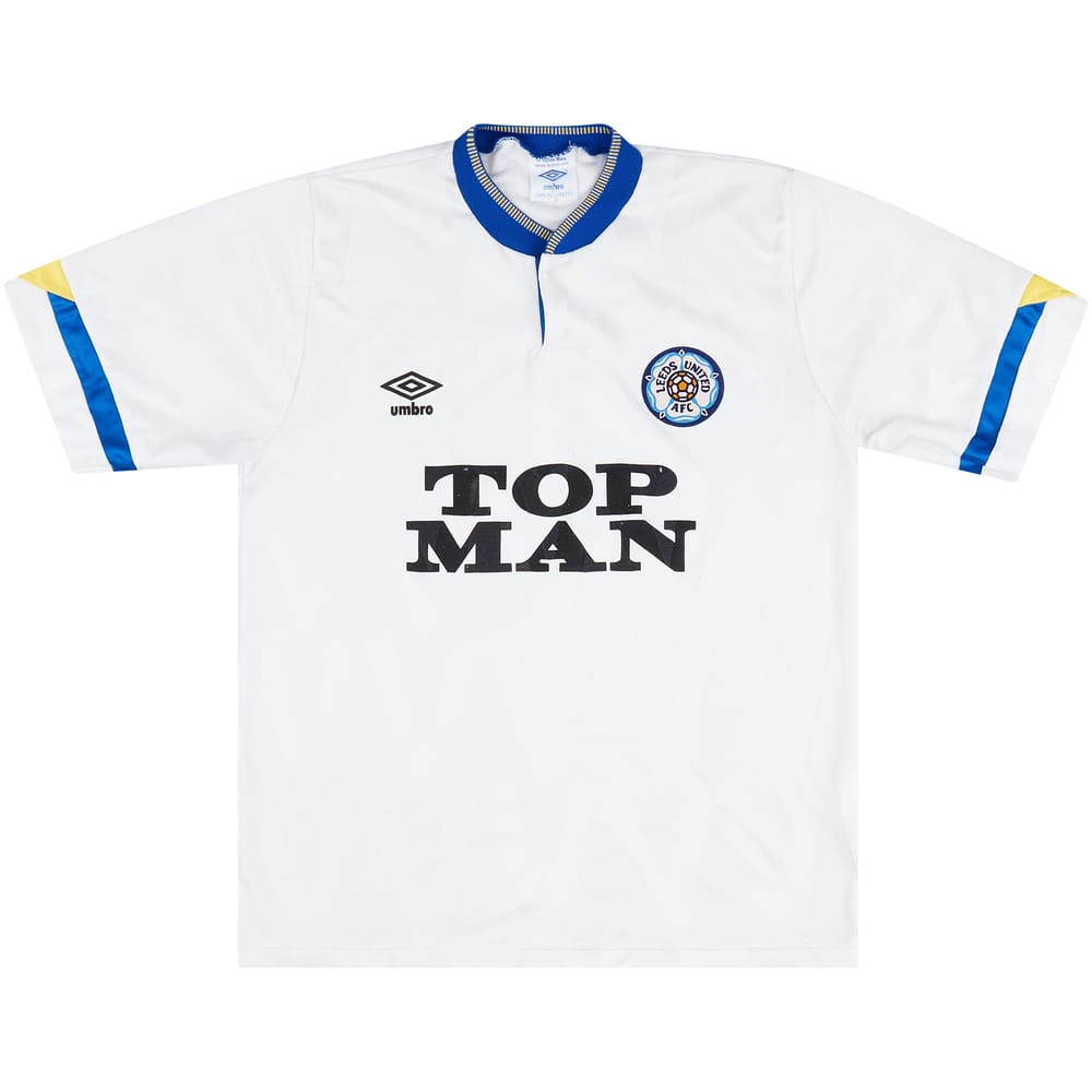 1990-91 Leeds United Home Shirt - 7/10 - (M)