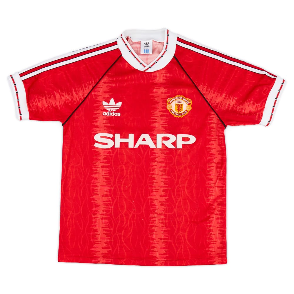1990-92 Manchester United Home Shirt - 8/10 - (S)