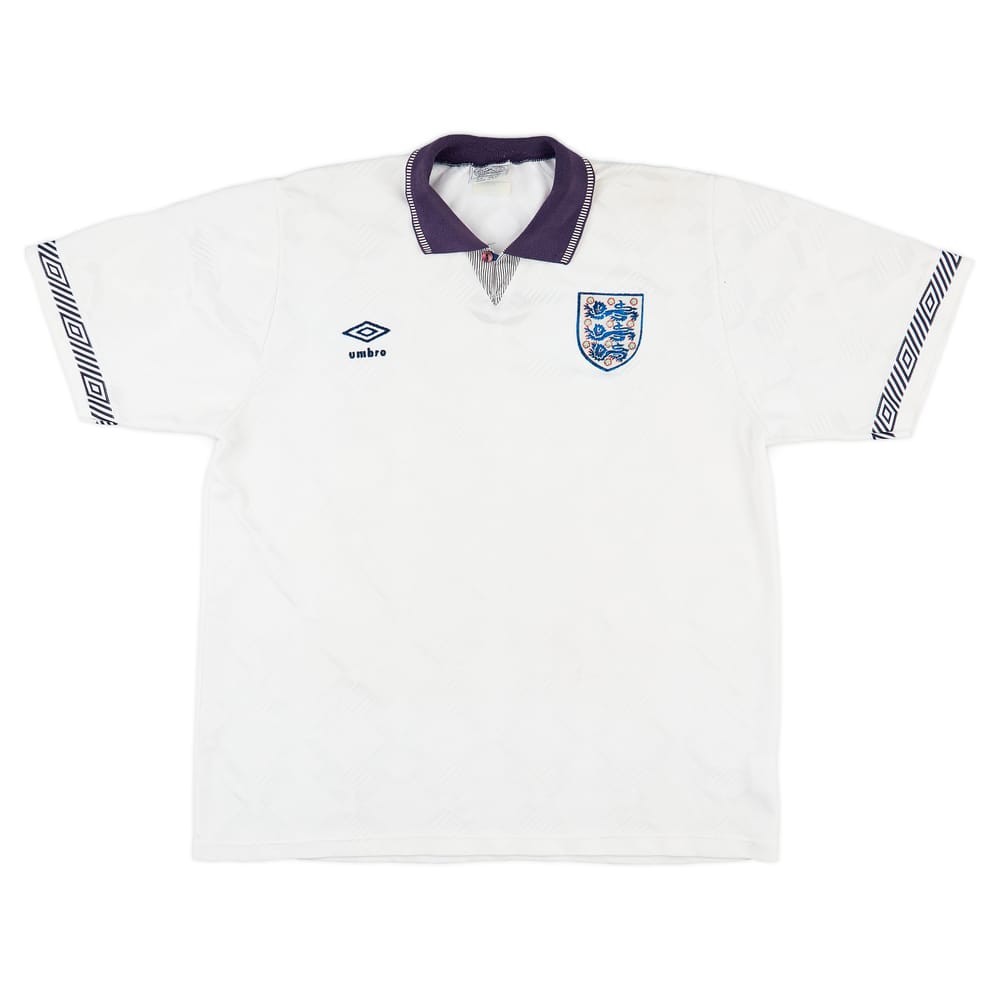 1990-92 England Home Shirt - 7/10 - (L)